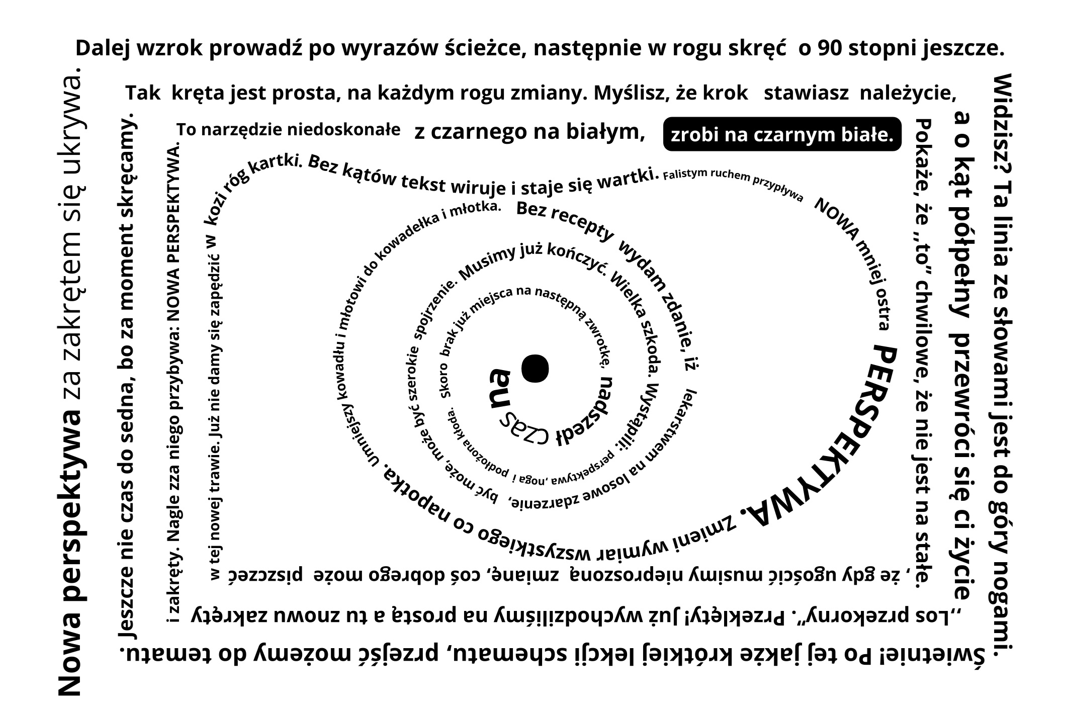 Perspektywa, noga i podłożona kłoda